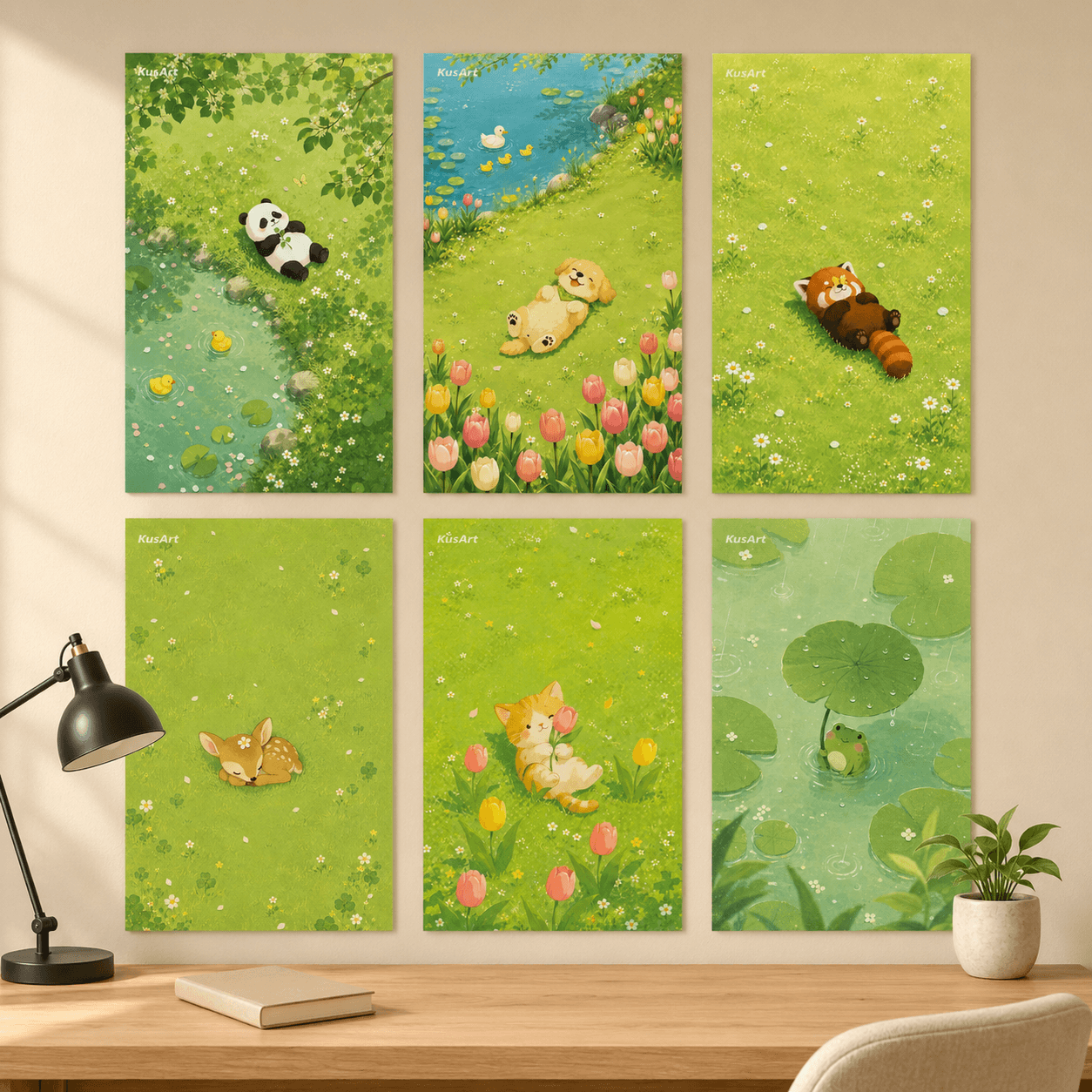 Cozy Animal Meadow Art Set